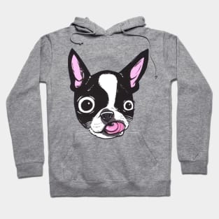 Boston Terrier Face Hoodie